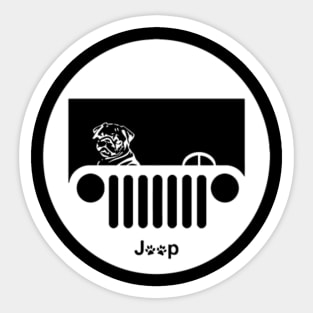 bulldog jeep Sticker